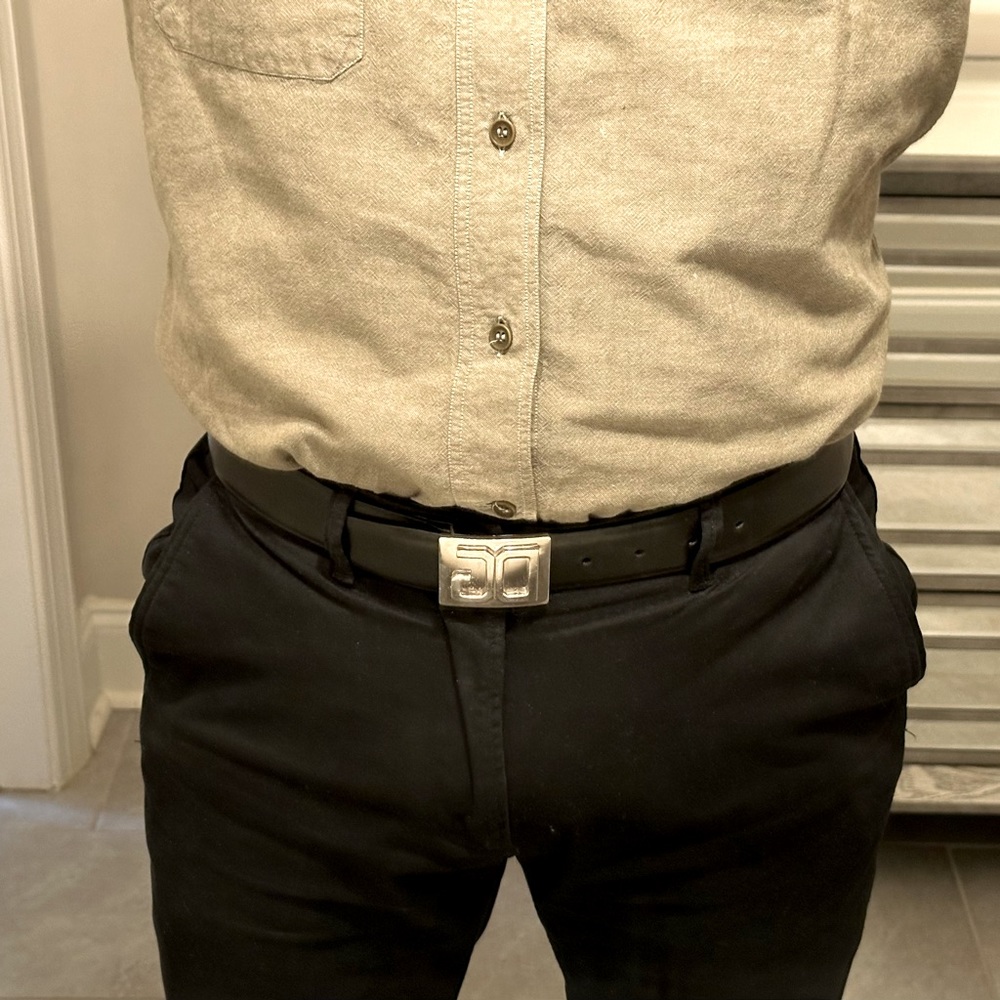 Men’s Dolce & Gabbana black leather belt 34/85 small D&G